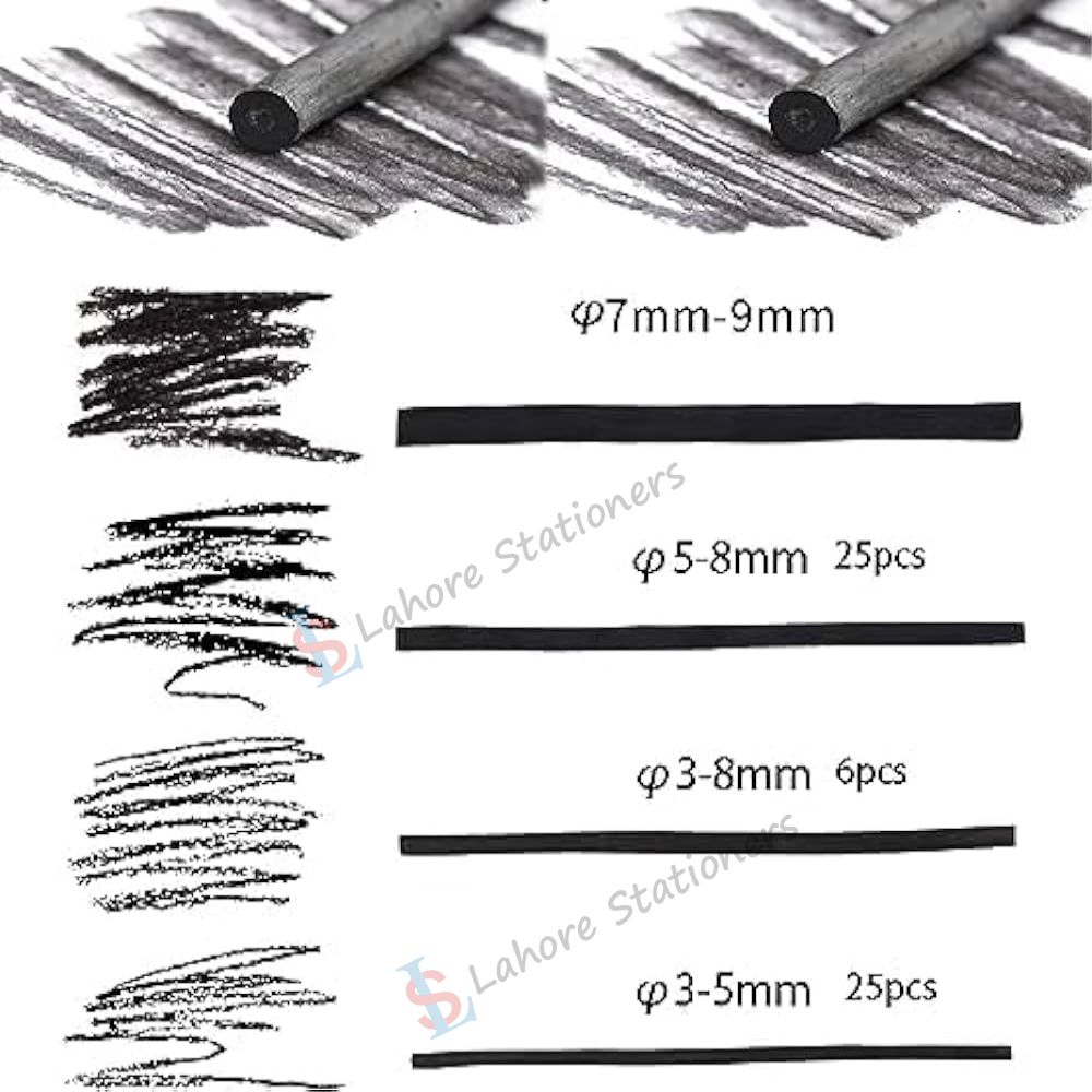 Charcoal stick Pack of 5 Pcs Artist Charcoal for Drawing