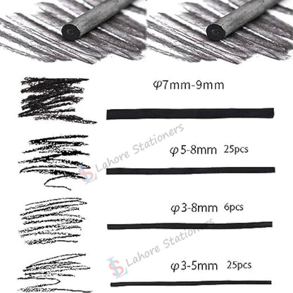 Charcoal stick Pack of 5 Pcs Artist Charcoal for Drawing