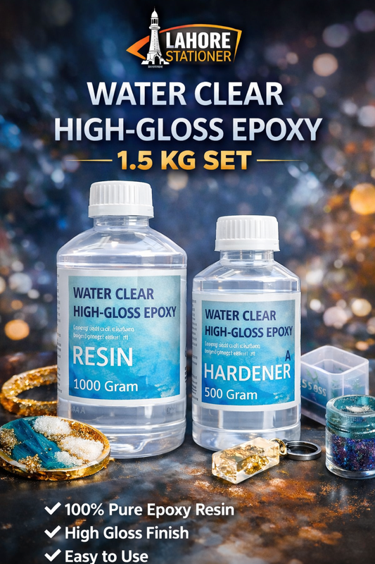 Water Clear High-Gloss Epoxy Resin & Hardener Set 1.5 KG
