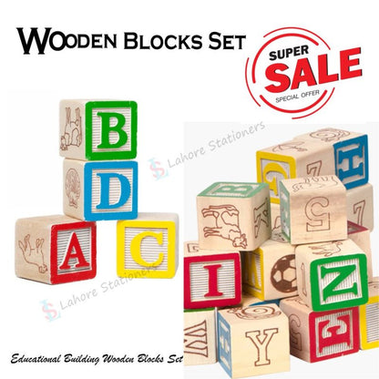 Wooden ABC & Number Blocks For Kids Educational Toys