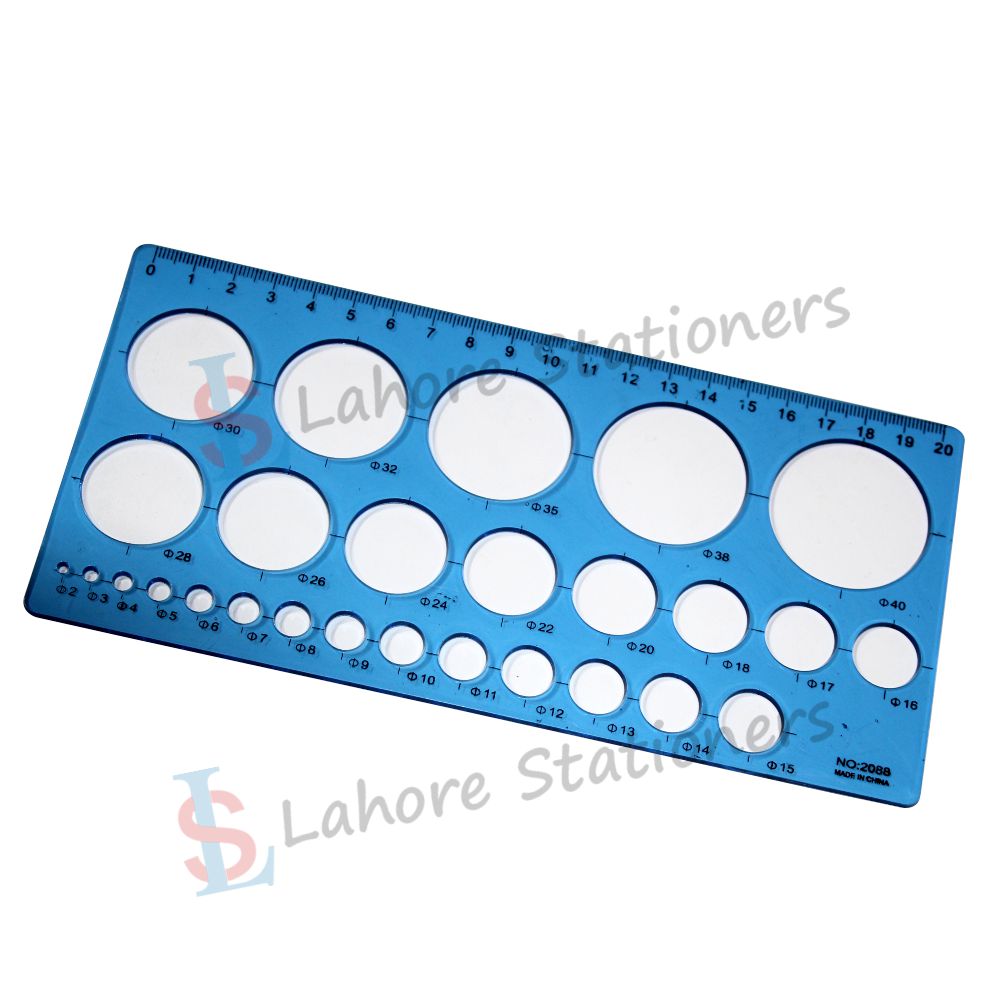 Circle Stencils for Drawing Study Round Hole Ruler Tool Geometric Stencil Rulers Templates Scale Drawing Tool