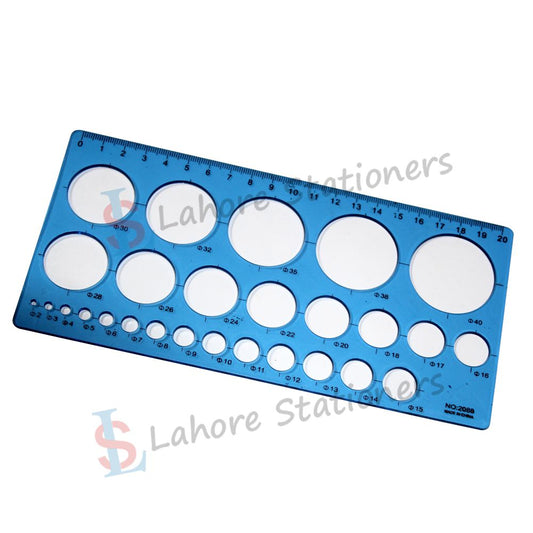 Circle Stencils for Drawing Study Round Hole Ruler Tool Geometric Stencil Rulers Templates Scale Drawing Tool