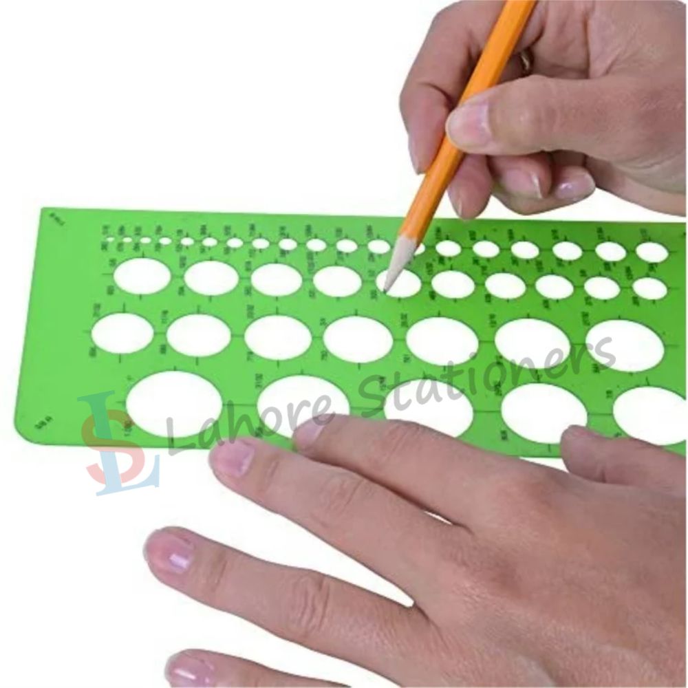Circle Stencils for Drawing Study Round Hole Ruler Tool Geometric Stencil Rulers Templates Scale Drawing Tool