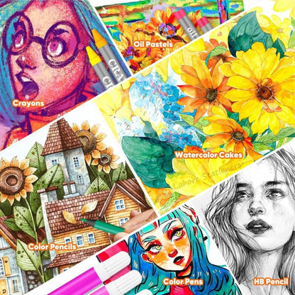 Colouring Kit 168 Pcs Perfect Gift Set for Boys & Girls