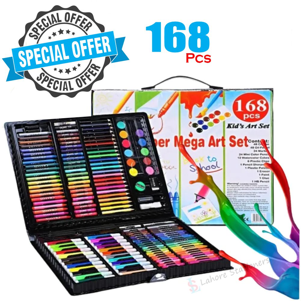 Colouring Kit 168 Pcs Perfect Gift Set for Boys & Girls