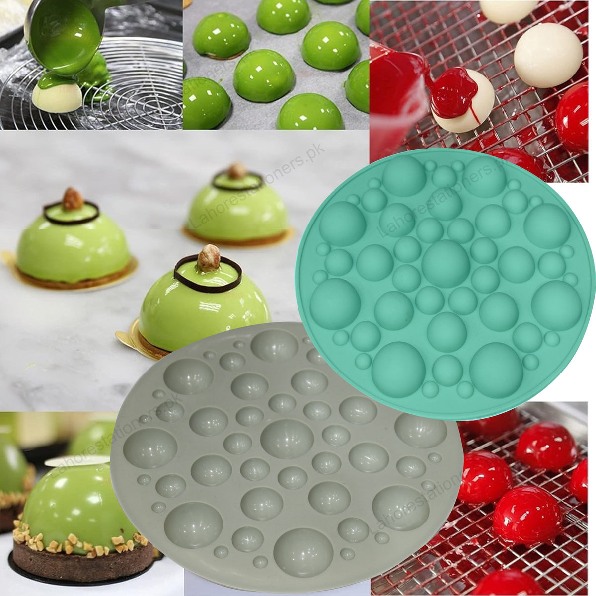 Kiddo Art Bubble Silicone Mold – 3D Bubble Texture & Semi-Sphere Mold for Resin, Chocolate, Candy, Gummy & Crafts