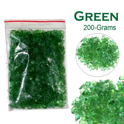 Crushed Glass 200g Pack Available in Different Colors