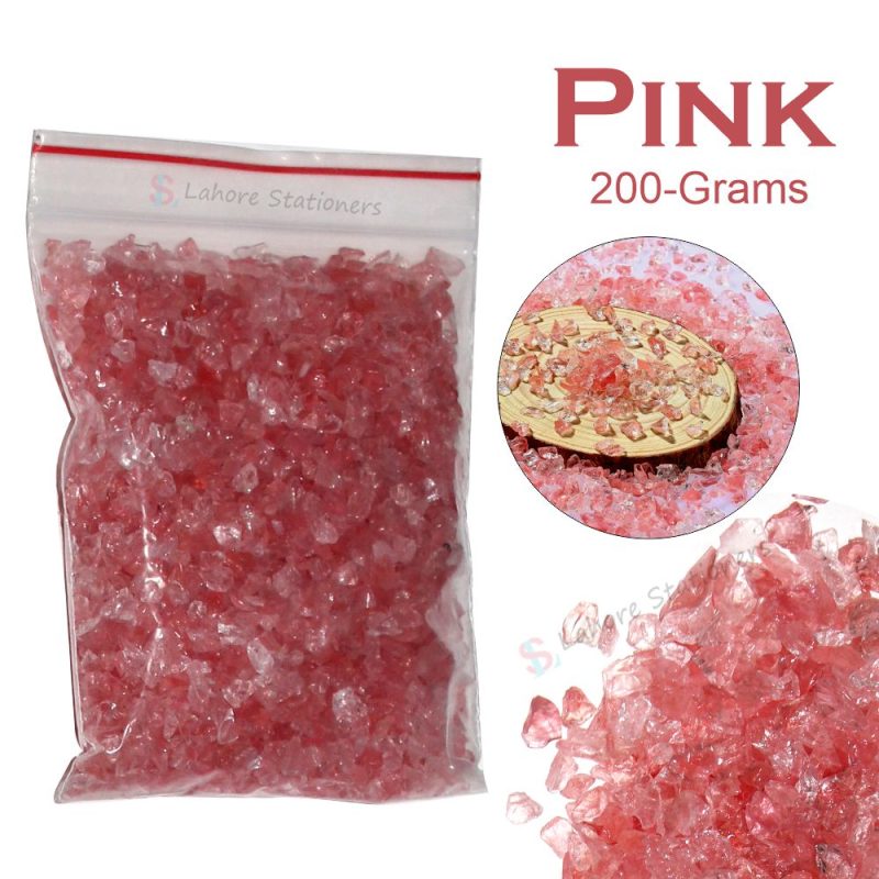 Crushed Glass 200g Pack Available in Different Colors