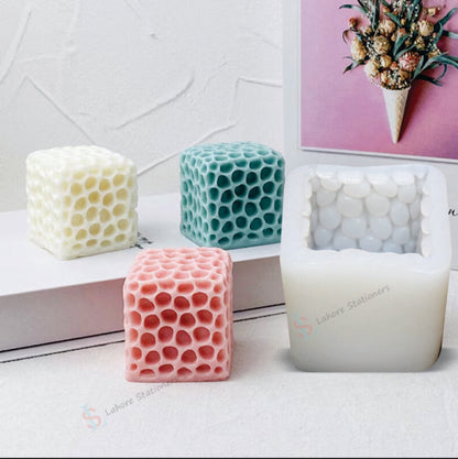 Honeycomb Cube Silicone Mold  Candle Soap & Resin DIY Craft Mold