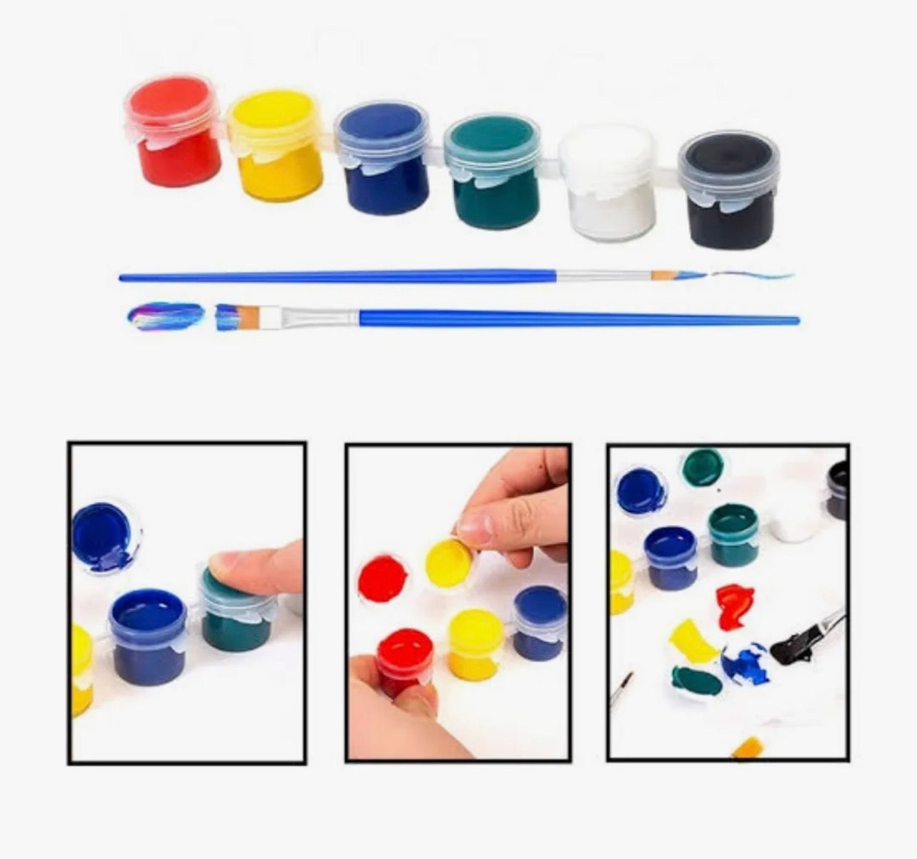 Mini paint pot set | mini paint strips | Kids DIY painting kit supply