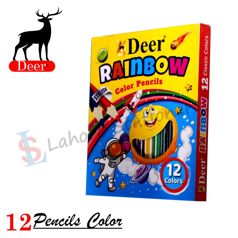 Deer Rainbow Color Pencils Half Pack of 12