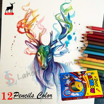 Deer Rainbow Color Pencils Half Pack of 12
