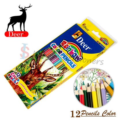 Colour Pencil 12 Full Size Deer Rainbow