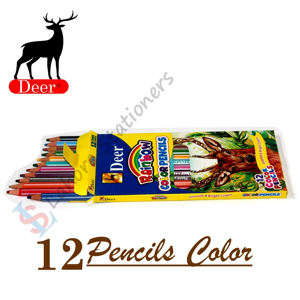 Colour Pencil 12 Full Size Deer Rainbow