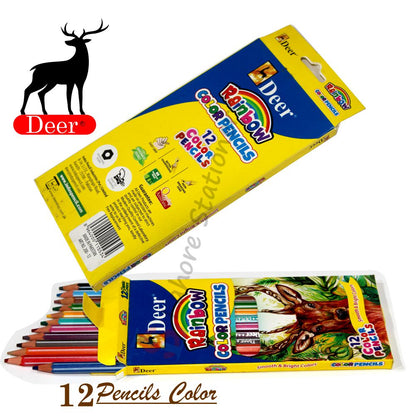 Colour Pencil 12 Full Size Deer Rainbow