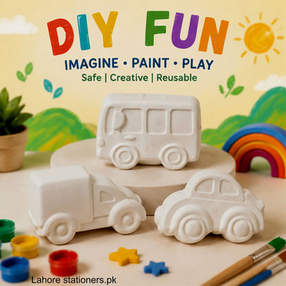 DIY Plaster Painting Kit with Acrylic Colors & Brushes  Kids Character Designs