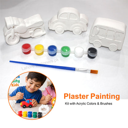 DIY Plaster Painting Kit with Acrylic Colors & Brushes  Kids Character Designs