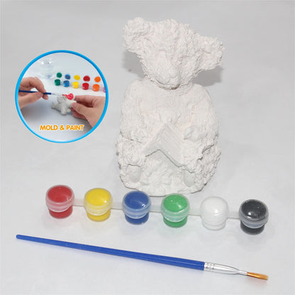 DIY Plaster Painting Kit with Acrylic Colors & Brushes  Kids Character Designs