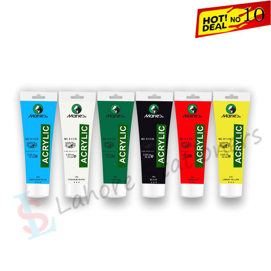 Deal 10 Marie’s Acrylic Paint Set 6 Colors (75ml Each) | Premium Artist Paints