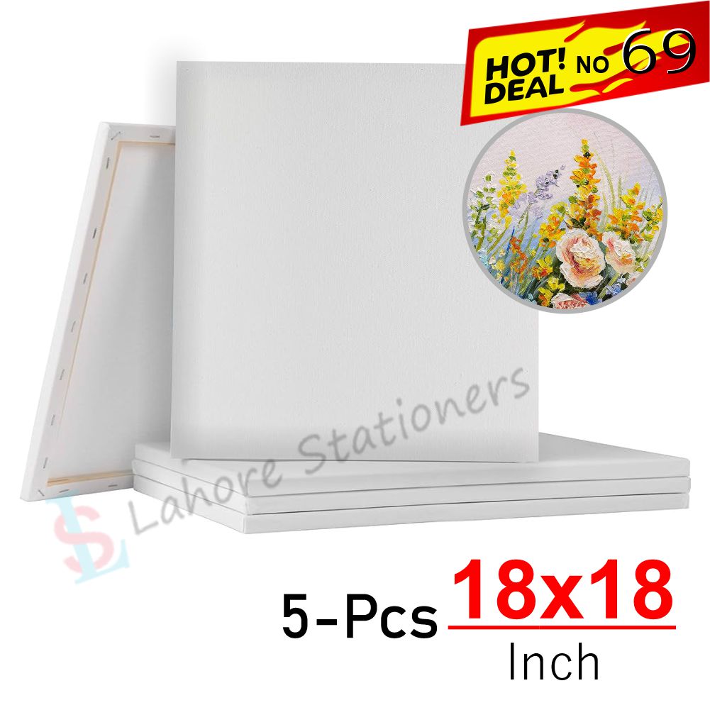 Deal 69 Set of 5 Canvas Boards (18x18 Inches)