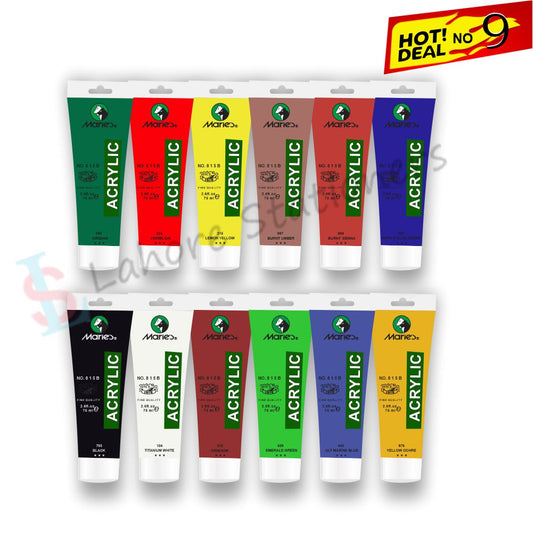 Deal 9  Marie’s Acrylic Paint Set 12 Colors (75ml Each) Unleash Your Creativity