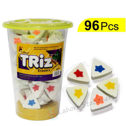Deer Triz Erasers 96 Pcs Jar