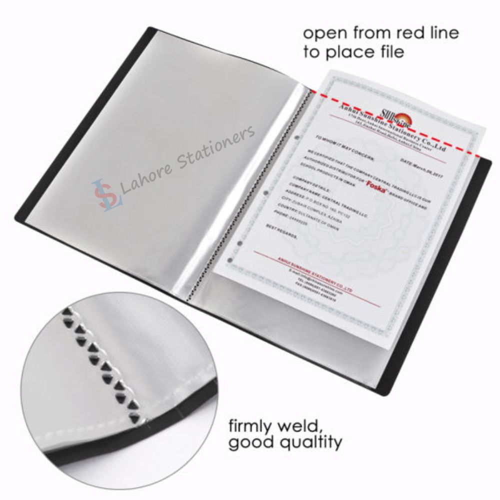Imported Display File and Folder Transparent Sleeves Pocket Display Book A3