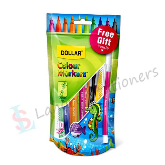 Dollar Colour Markers Pack of 10