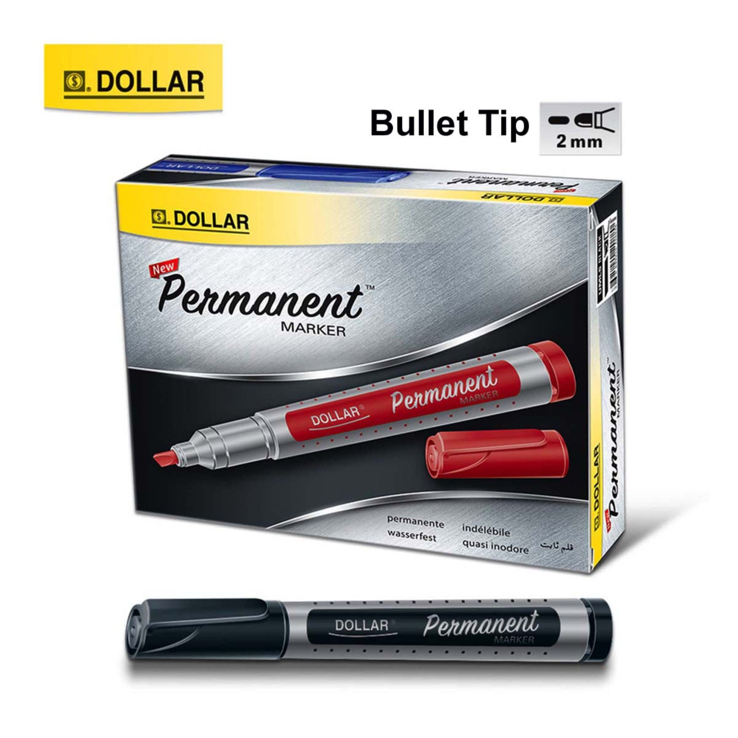 Dollar Permanent Marker Round & Cut Nib
