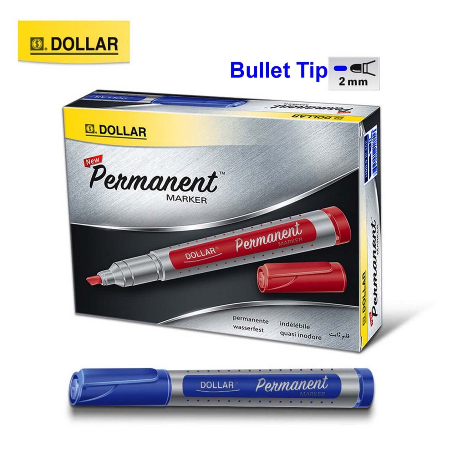 Dollar Permanent Marker Round & Cut Nib