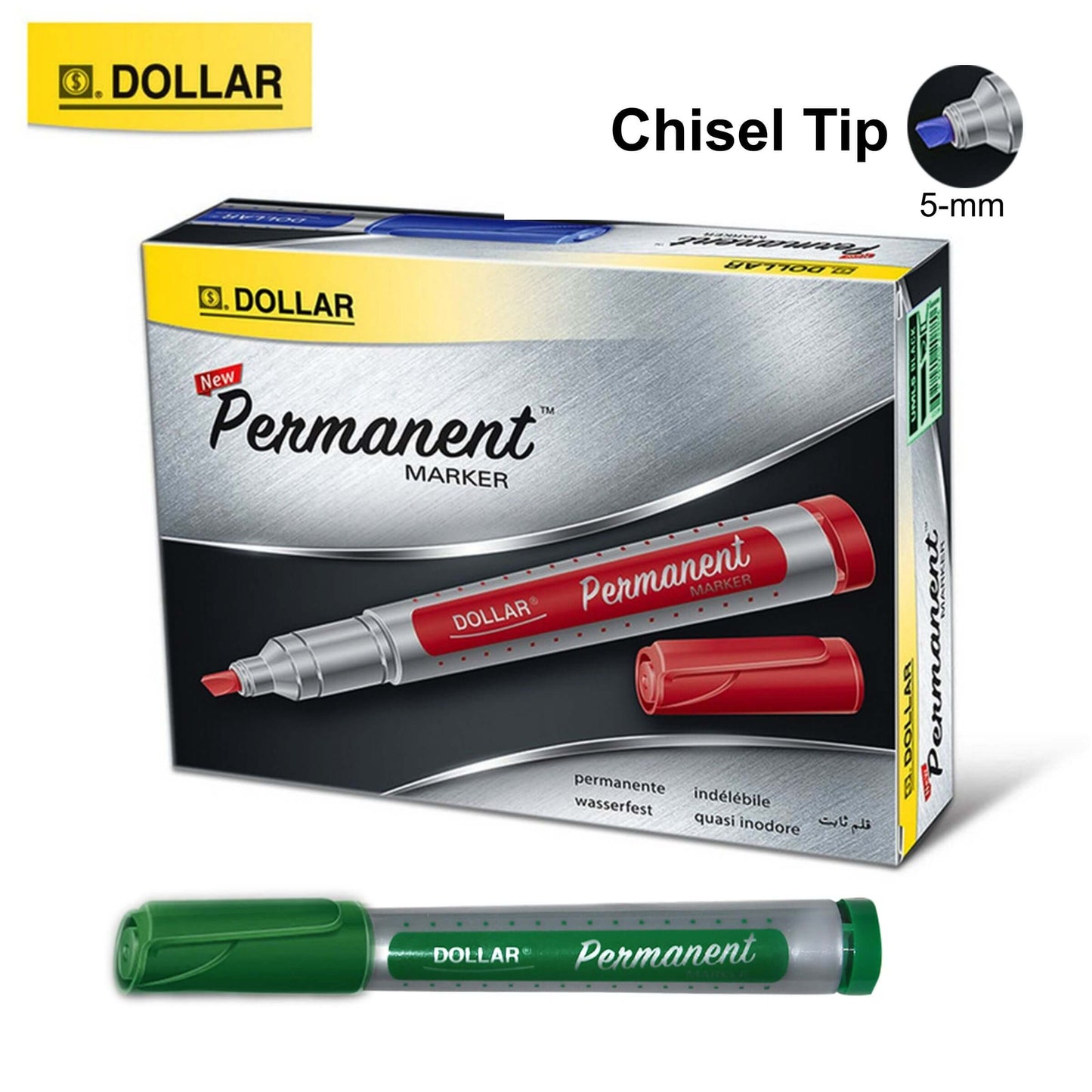 Dollar Permanent Marker Round & Cut Nib