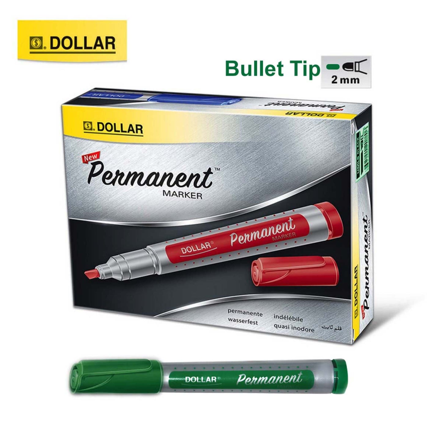 Dollar Permanent Marker Round & Cut Nib