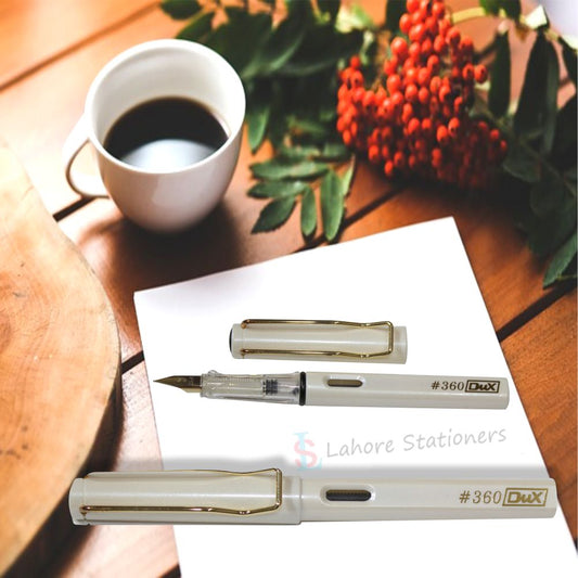 Dux 360 Luxury Fountain Pen High Quality Product. Body Color milky white Single Piece