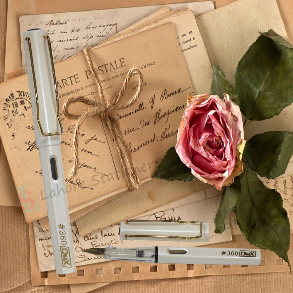 Dux 360 Luxury Fountain Pen High Quality Product. Body Color milky white Single Piece