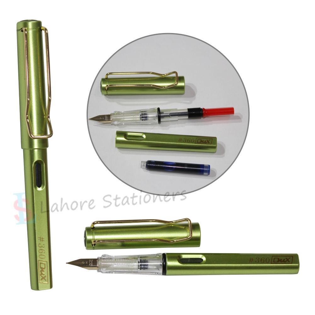 Dux 360 Luxury Fountain Pen High Quality Product. Body Color Light Green Single Piece