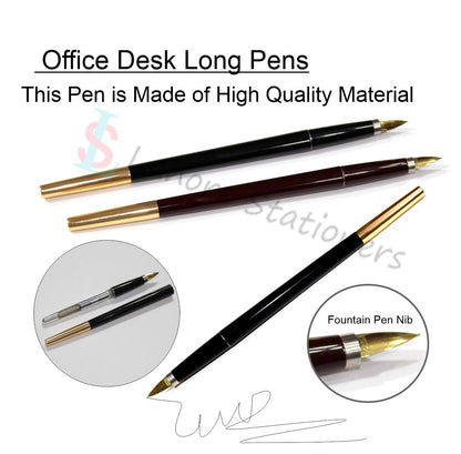 Dux Office Desk Long Pens Black & Maroon Pair