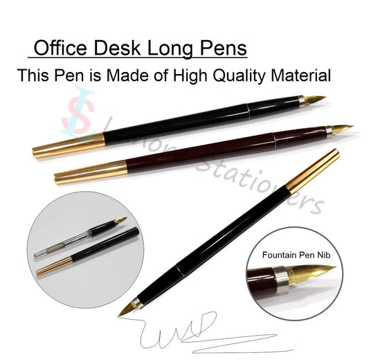 Dux Office Desk Long Pens Black & Maroon Pair