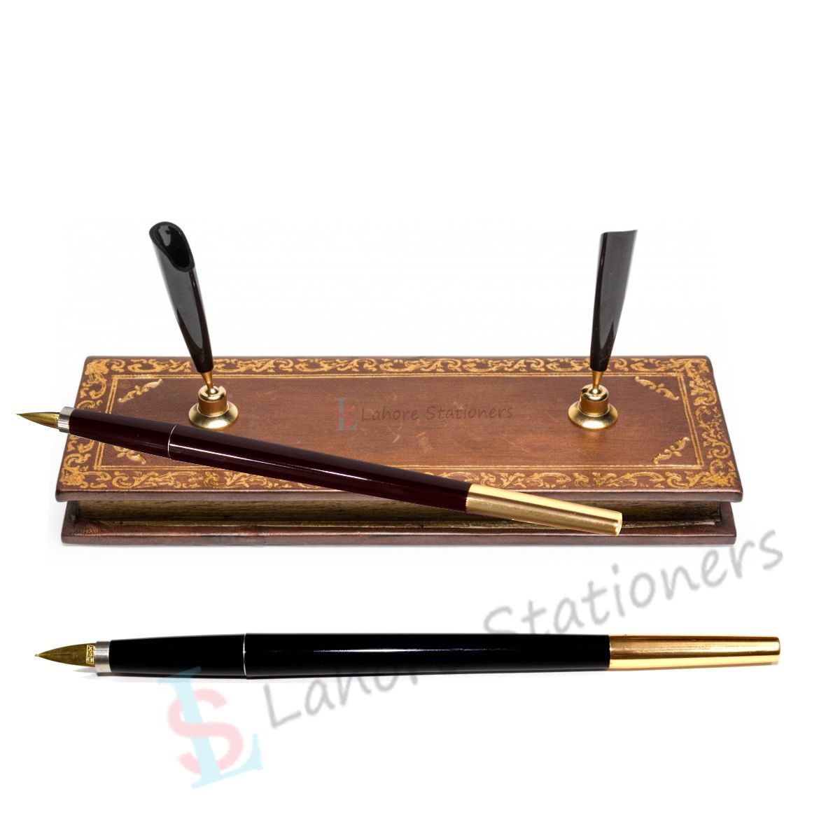 Dux Office Desk Long Pens Black & Maroon Pair