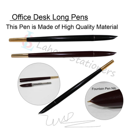 Dux 612 Office Desk Long Pens Black & Maroon Pair