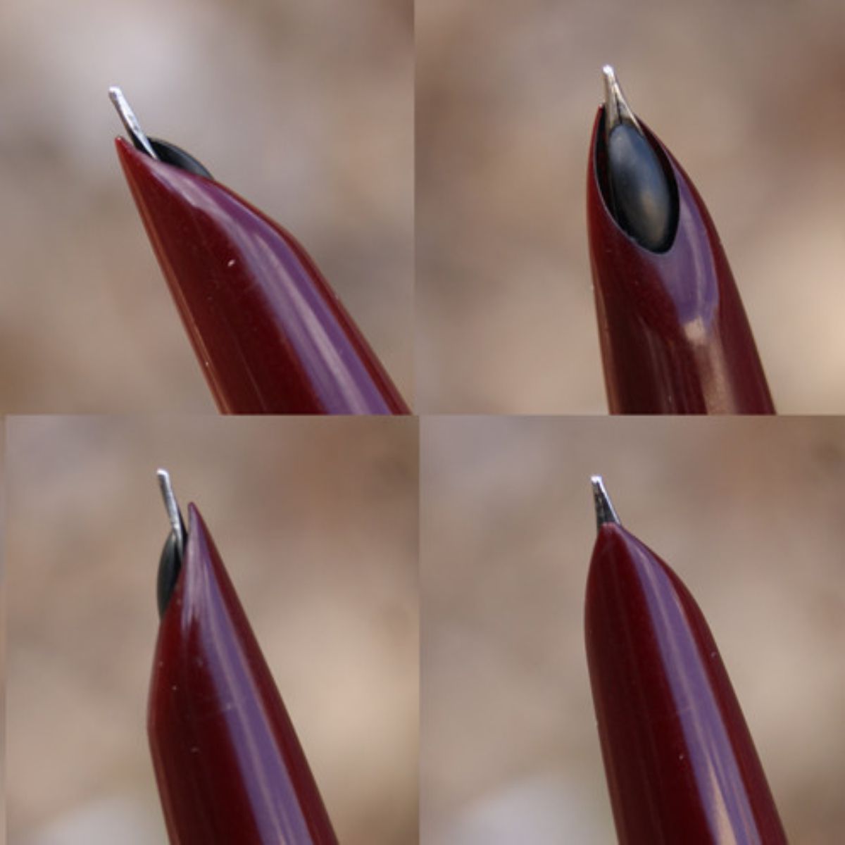 Dux 612 Office Desk Long Pens Black & Maroon Pair