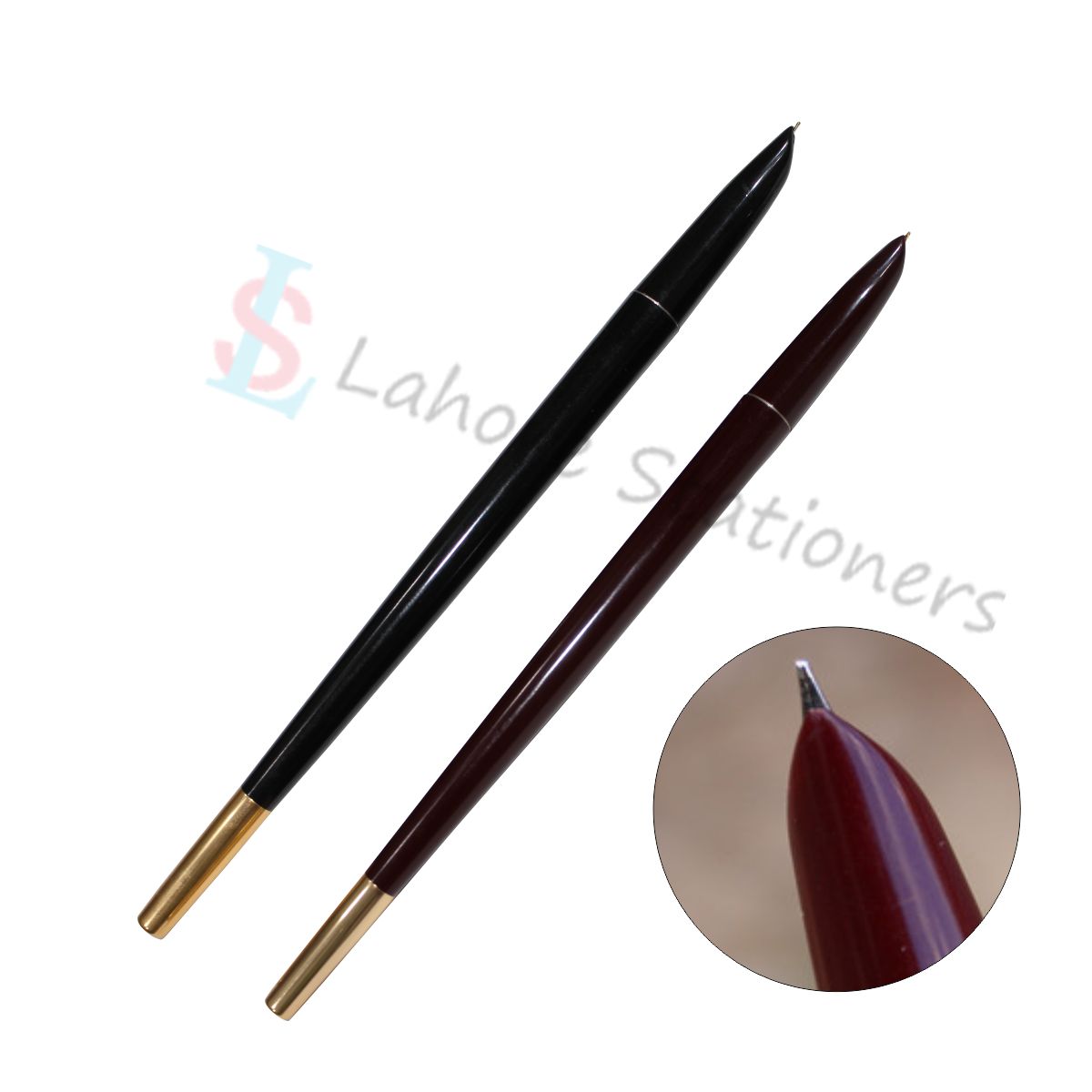 Dux 612 Office Desk Long Pens Black & Maroon Pair