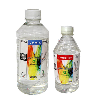 Epoxy Art Resin And Hardener Set For Craft Working 1000 gms Resin 500 gms Hardener