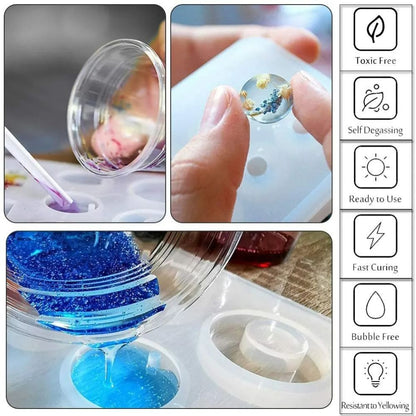 Epoxy Art Resin And Hardener Set For Craft Working 1000 gms Resin 500 gms Hardener