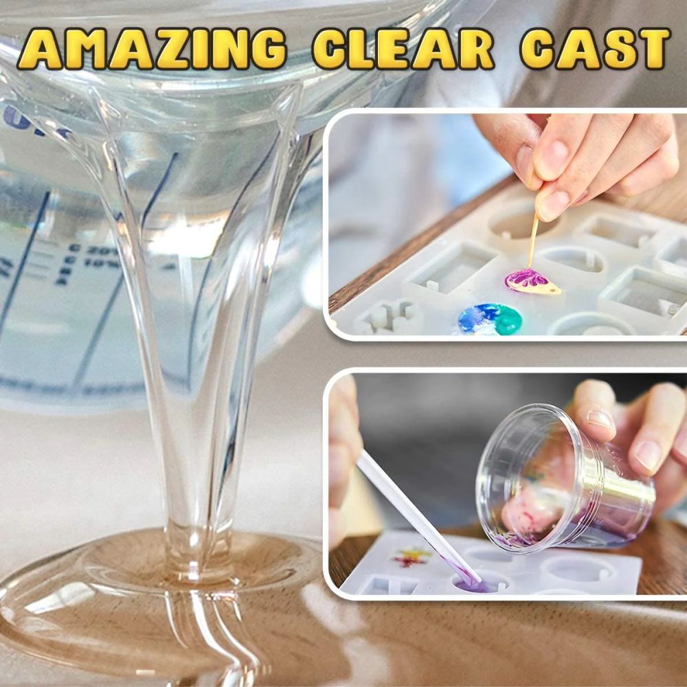 Epoxy Art Resin And Hardener Set For Craft Working 1000 gms Resin 500 gms Hardener