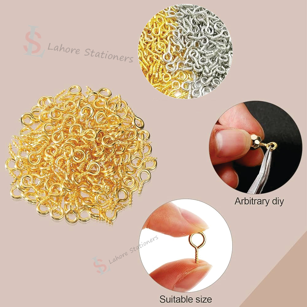 Mini Eye Pins Hooks for Keychains & Jewelry Making  Metal Screw Loops for Resin Crafts & DIY Projects