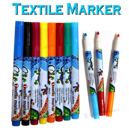 Textile Colors Marker 8 Pcs
