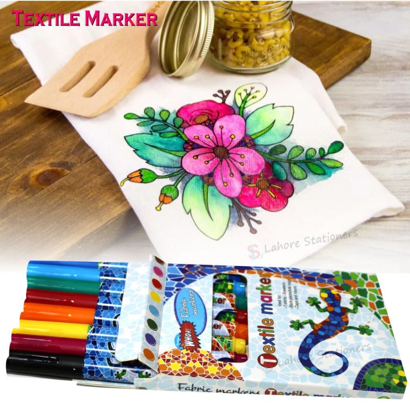 Textile Colors Marker 8 Pcs