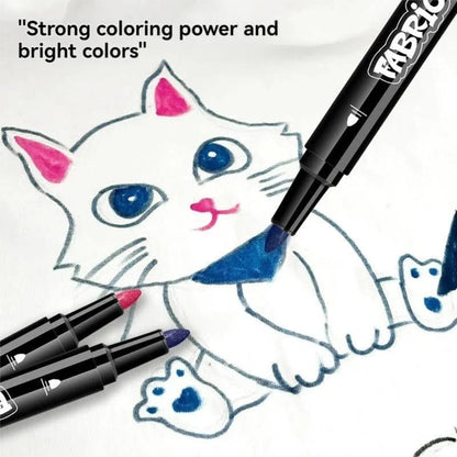 Permanent Fabric Markers for Clothes & Textile Painting – 12 & 24 Colors