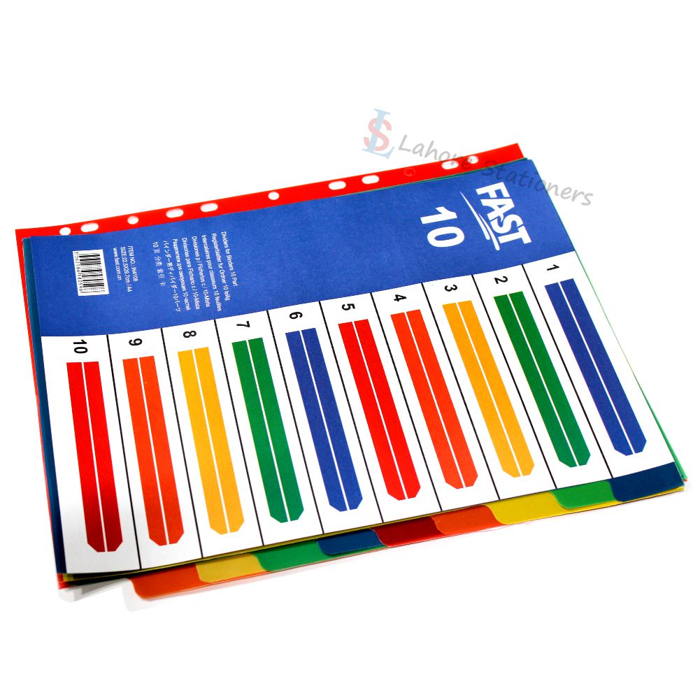 File Separator Divider Plastic Pack of 10