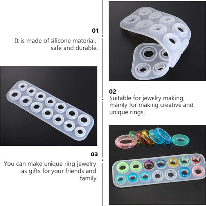 Finger Ring Silicone Mold Jewelry Casting Mould for DIY Ring Making